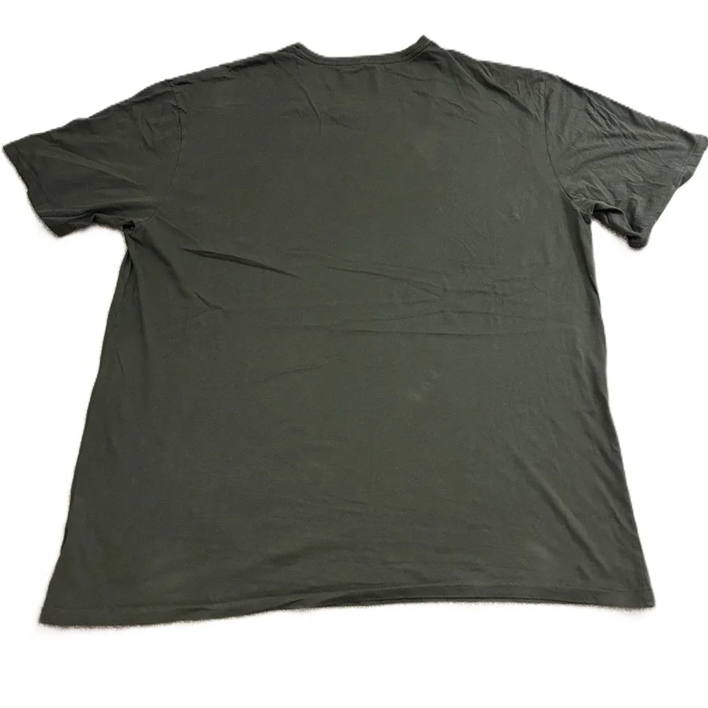 Polo Ralph Lauren V-Neck T-Shirt Mens 2XLT Olive Green Excellent Red Pony Logo